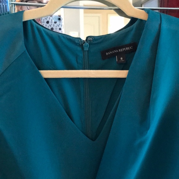 NWOT, Banana Republic teal dress - Picture 2 of 2